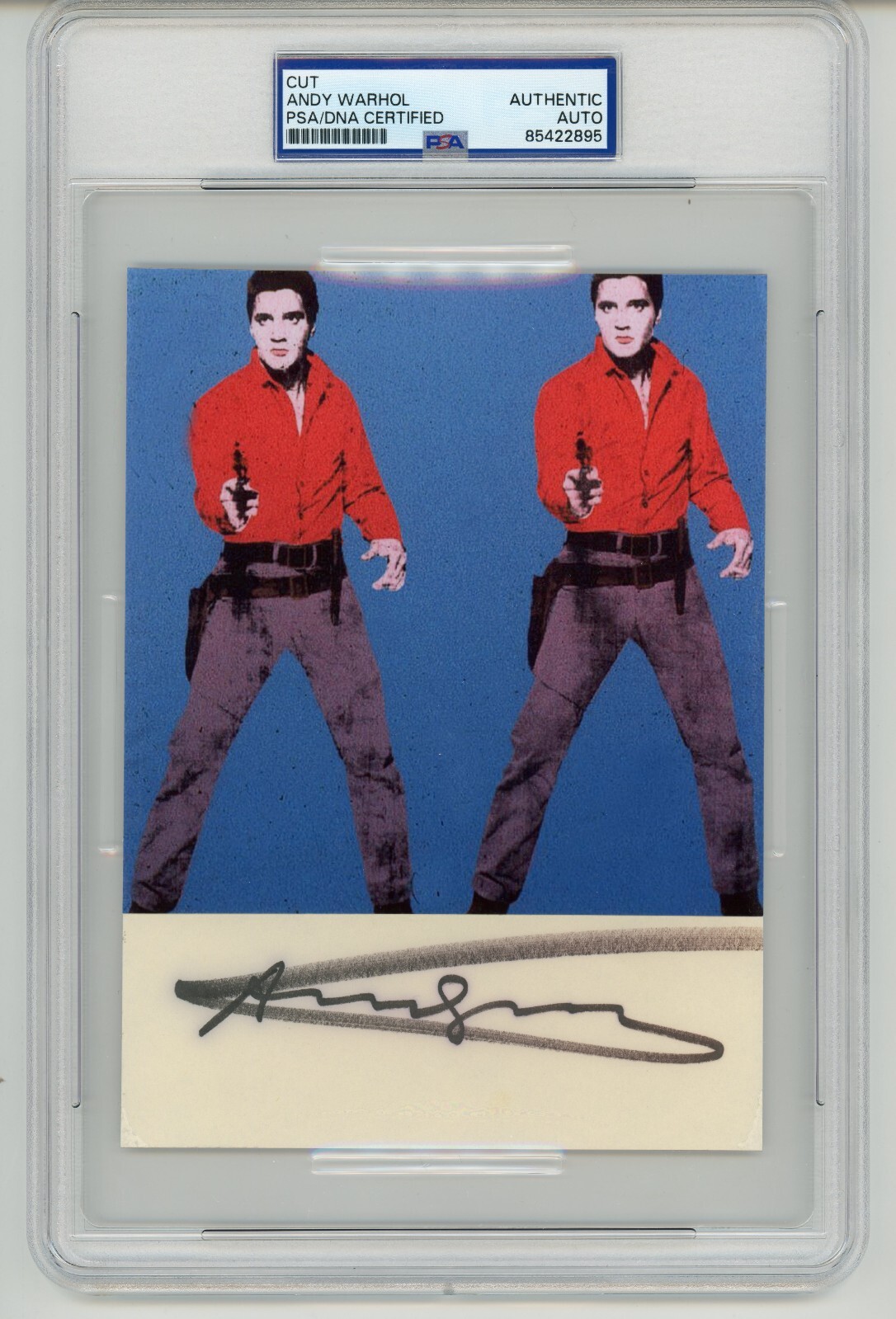 Andy Warhol ~ Signed Autographed Elvis Presley Portraits ~ PSA DNA Encased