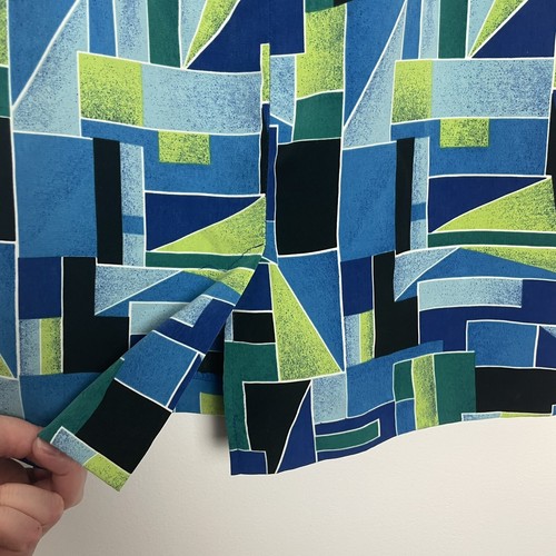 Sag Harbor Geometric Green Blue Sleeveless Pencil Dress Size 8 - Picture 5 of 7