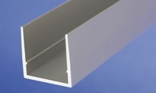 Aluminium Equal C Shape Channel Anodised Grooved Section Bar, C-profile, 1m