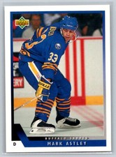 1993-94 Upper Deck #494 Mark Astley Buffalo Sabres Rookie Hockey Card. rookie card picture