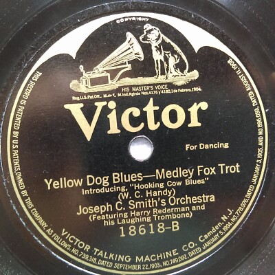 78 rpm Victor 18618, Joseph Smith, Yellow Dog Blues, Tulip Time, jazz V++