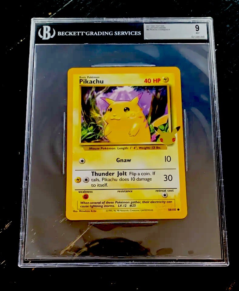 PIKACHU JUMBO Pokémon TCG First Partner Pack #58 Promo MINT Graded Pokemon BGS 9