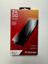 ZAGG InvisibleShield Glass Elite iPhone 15 Pro Max Screen Protector 5X Stronger