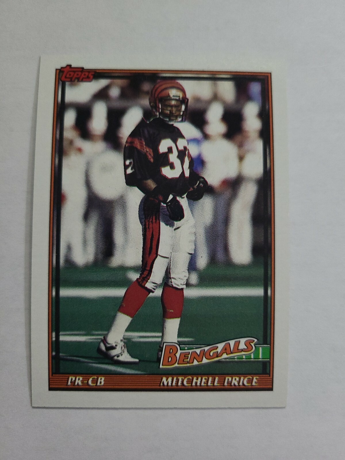 MITCHELL PRICE 1991 TOPPS FOOTBALL CARD # 252 D8249