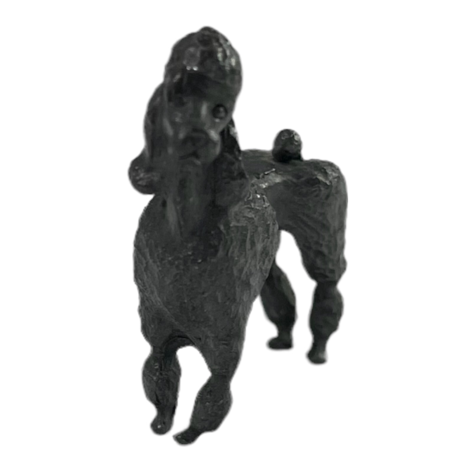 Poodle Dog 1.25 Inch Vintage Pewter Figurine