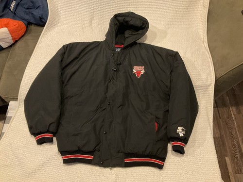 Chicago Bulls Starter Jacket Parka OG 1990's NBA Michael Jordan Men 2XL - Picture 10 of 19