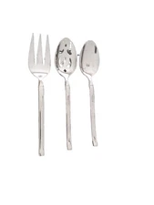 J.A. Henckels Opus 3 Pc Large Serving Set Spoon, Slotted & Meat Fork Silverware