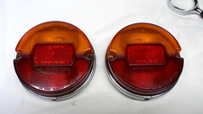COPPIA DI VECCHI  FANALI POSTERIORI ROTONDI AUTO D'EPOCA LIC. BREV. CAROZZO 4532
