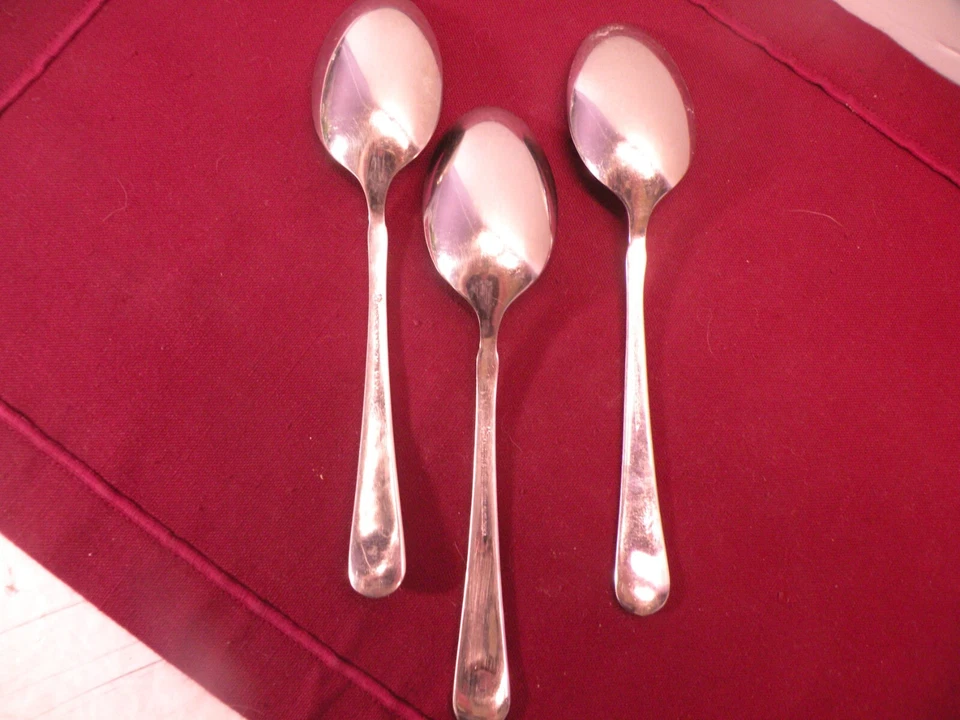Set Of 3 JA Henckels Stainless PROVENCE Oval Place Soup Spoons 7 3/8" B - Image 4 of 4