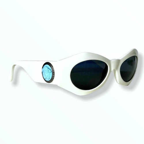 OCCHIALI VERSACE VINTAGE DA COLLEZIONE SUNGLASSES WHITHE BLU MEDUSA | eBay