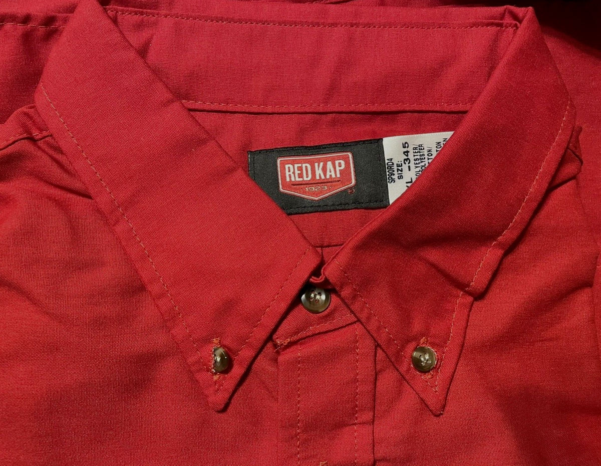 red kap dress shirts Men's Short Sleeve Poplin Dress Shirt