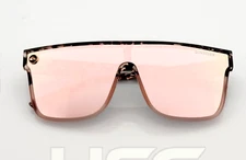 Quicksilver SciFi Shield Sunglasses Tortoise Shell Frame Flash Pink Mirror Lens