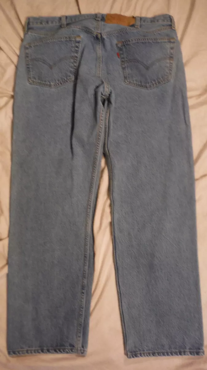USA Made LEVIS 501-0193 Red Tab Vintage Blue Denim Jeans (Label Tab sz 40X30)