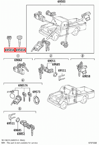 Genuine LandCruiser HZJ79 HZJ78 HZJ77 HZJ76 Levin AE92 Non Chip Blank Key - Picture 4 of 24