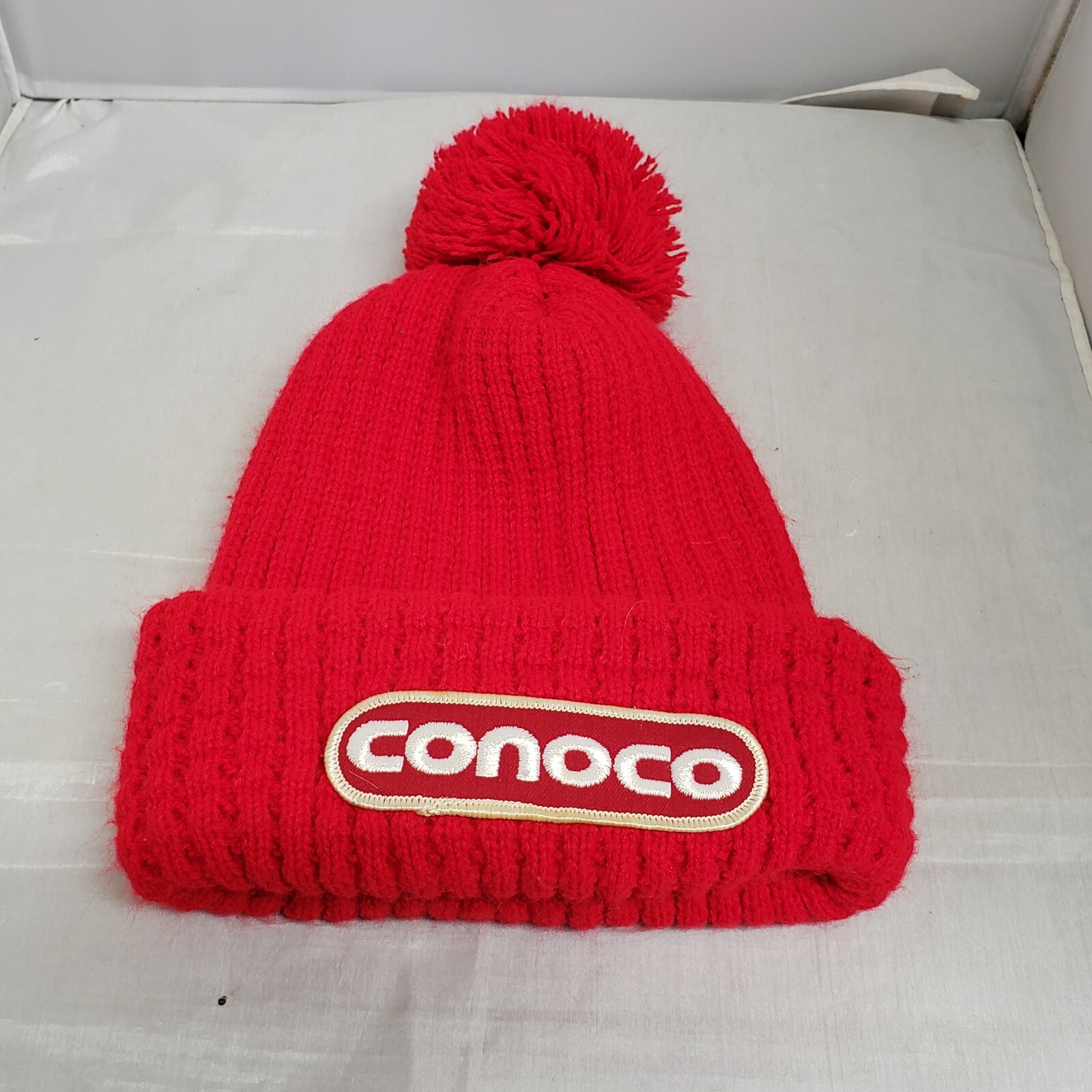 Vintage Conoco Patch Pom Beanie - image 1