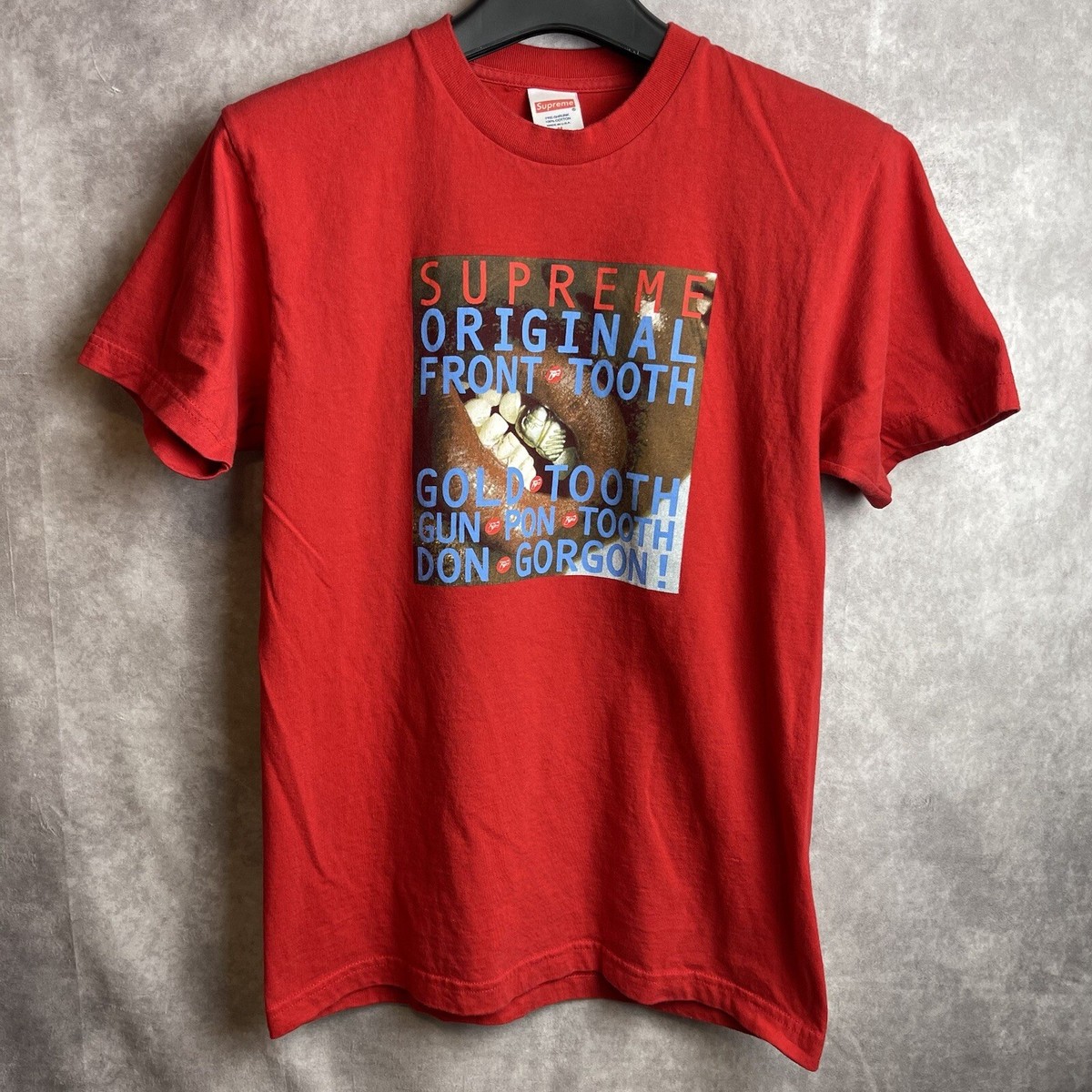 Supreme Gold Tooth Red Tee SS15 Adult Size Medium M Don Gorgon USA 