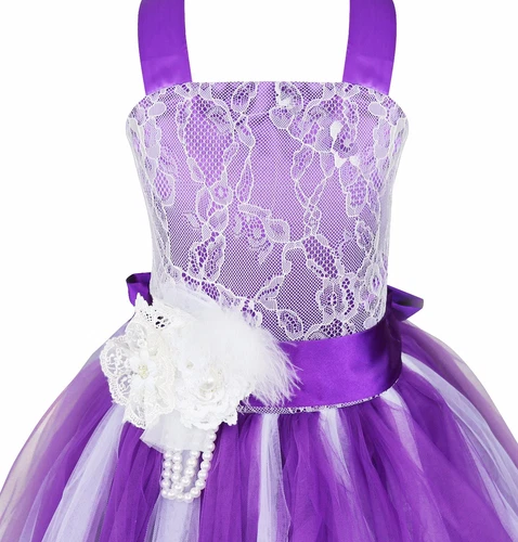 Flower Girl Dress Pageant Wedding Bridesmaid Formal Kids Party Princess Dresses - Picture 61 of 83
