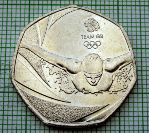 GREAT BRITAIN 2016 50 PENCE, TEAM GB RIO OLYMPICS, UNC - Picture 3 of 6