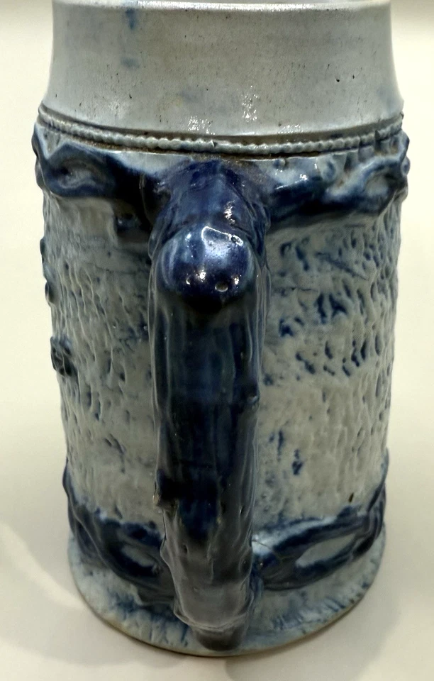 Taza de colección rara de gres esmalte sal cerveza raíz Hires - mango trenzado 5,25" Foto 3 de 4