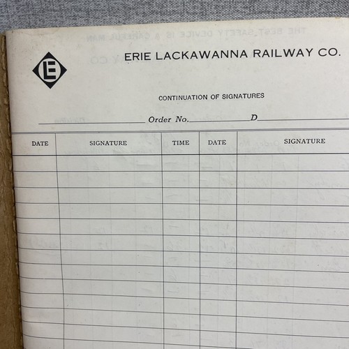 Erie Lackawanna Railway Co. Special Order Book - Picture 6 of 10