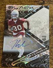 2022 Panini Black Keaontay Ingram Rookie Auto Autograph SIlver /50 Cardinals SP