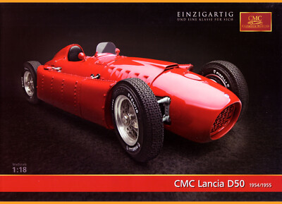 CMC Exclusive Modelle Prospekt für den Lancia D50 von 1954-1955 in Deutsch.