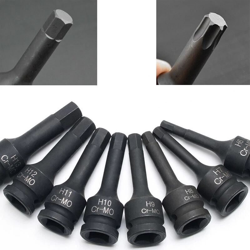 T30-T90/ Hex H5-H19 Socket  1/2" Drive Long Impact Adaptor Sockets Torx - Image 2 of 4