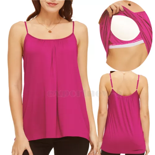 Women Plus Size Tank Tops Loose Casual Summer Top Pleated Flowy Adjustable Strap - Picture 20 of 55
