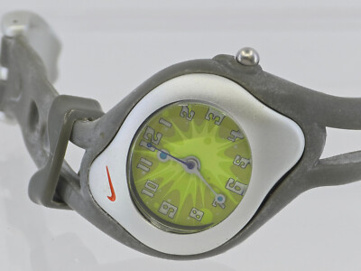 VINTAGE RARE NIKE TRIAX SWEEPER WK 0004 GRAY SILICON BAND QUARTZ