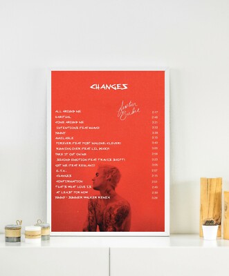 Justin Bieber ändert exklusives Album Poster | Artwork Tracklist mit Signatur