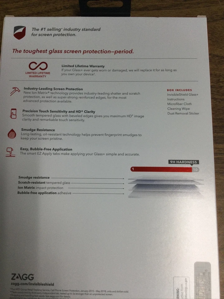 Zagg Invisible Shield glass+ for Gizmo Tablet / Samsung Galaxy Tab A - Image 2 of 2