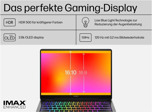HP Omen Transcend 14-fb0098ng Core Ultra 9 RTX 4070 32GBRAM 2TBSSD 14" 2.8k OLED - Afbeelding 3 van 20
