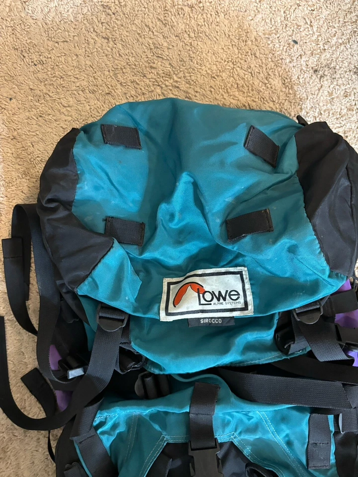 Mochila Lowe Alpine Sirocco Marco Interno Senderismo Exterior Verde/Púrpura De Colección Años 90 Foto 4 de 4