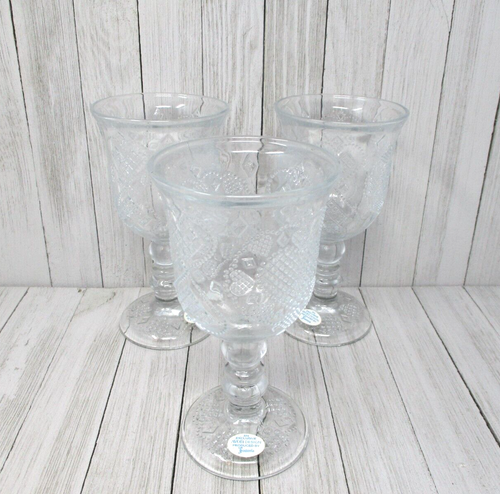 Vintage Avon Fostoria 3er Set Kelche Gläser von 1978 Herzen und Diamant - Bild 2 von 10