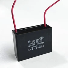 CBB61 SH 4/4.5/ 4.75/5 uF 500V.AC 500V  MOTOR START RUN Capacitor,  2 WIre
