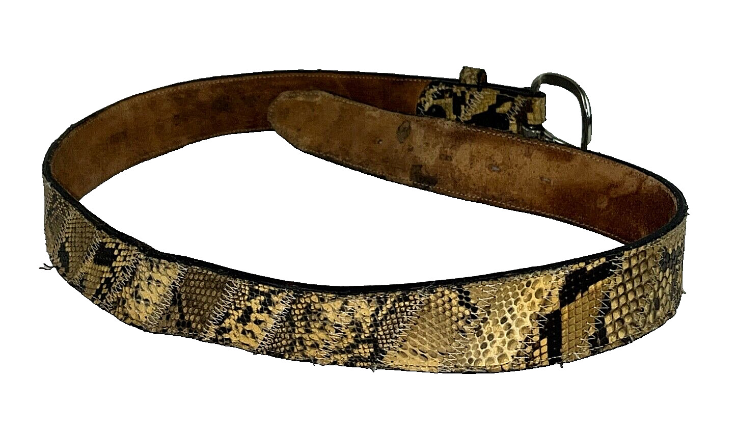 ACME Women's Patchwork Genuine Python Leather Bel… - image 5