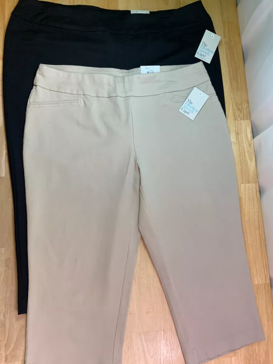 New Women’s Croft & Barrow Mid Rise Effortless Stretch Capri Pants