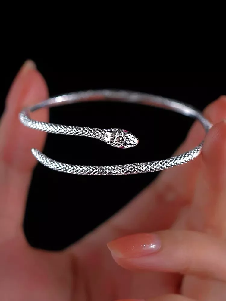 King Baby Silver Snake Bracelet