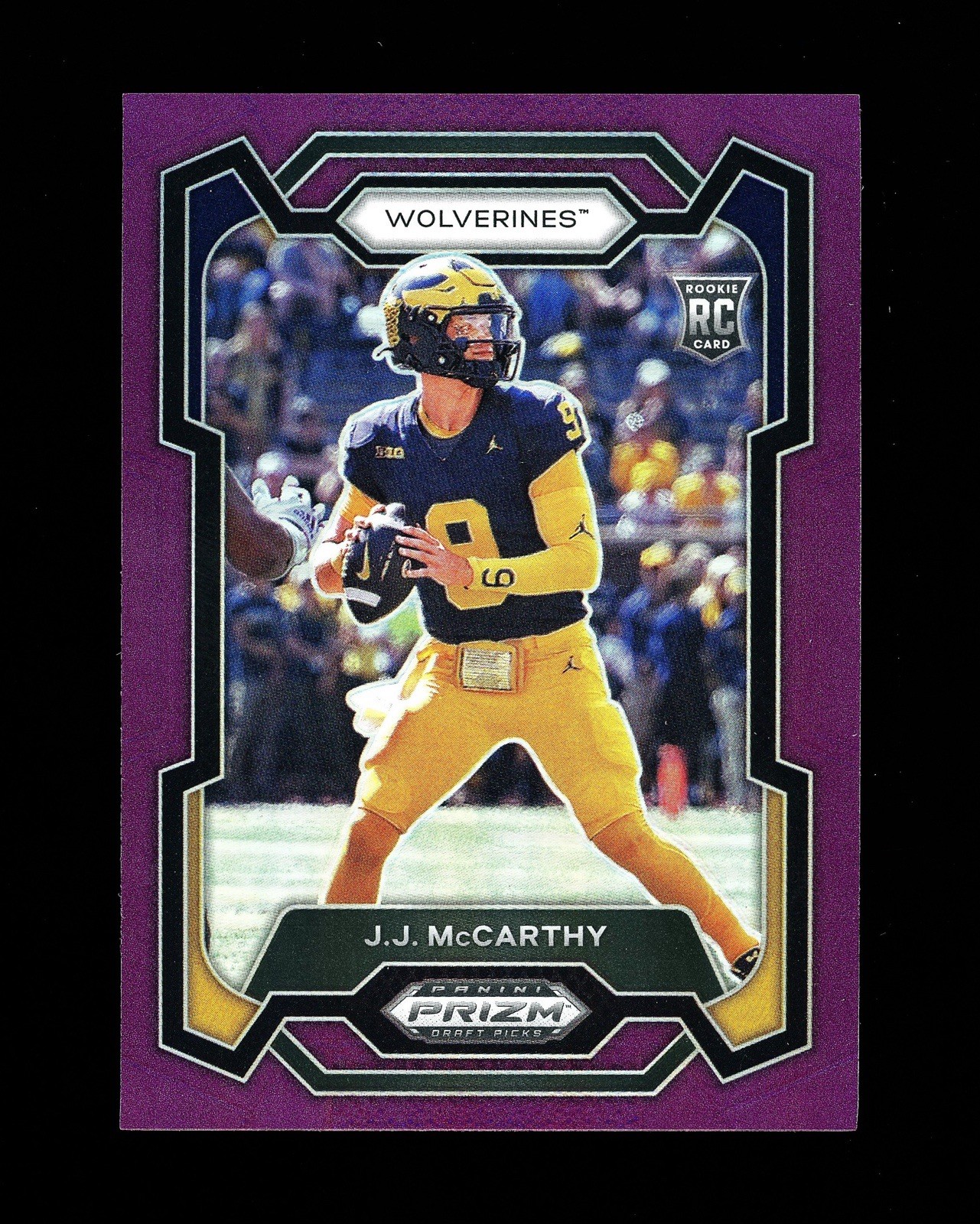 2024 Panini Prizm Draft J.J. McCarthy Rookie Purple Michigan 47/75 #132