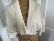VTG Rare 1960s Womens Stole Capelet Off White Cream Coat Wrap 34-36 Chest