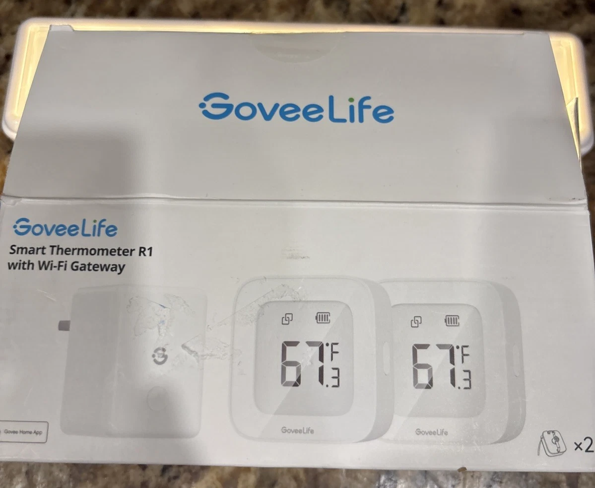 Govee Life Smart Fridge Thermometer R1 with WIFI Gateway 1 Gateway 2 Sensors NEW