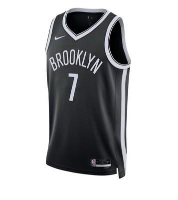 Nike Kevin Durant Brooklyn Nets Black Swingman Dri-Fit Basketball Jersey L