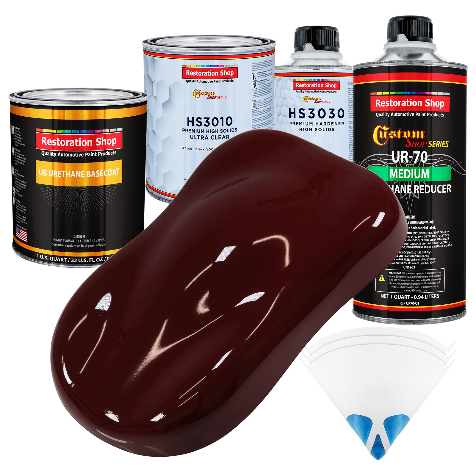 Carmine Red Premium Urethane Basecoat Clearcoat Auto Paint Kit