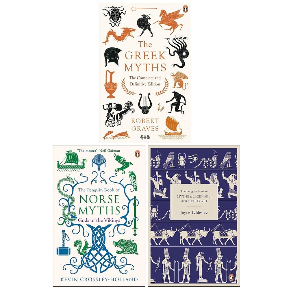 The Greek Myths,Penguin Book of Norse Myths,Penguin Book of Myths 3 Books Set
