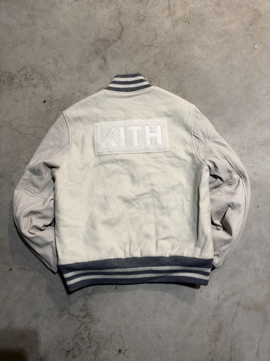NWT FW14 Kith Golden Bear Varsity Jacket Friends and Family Stone