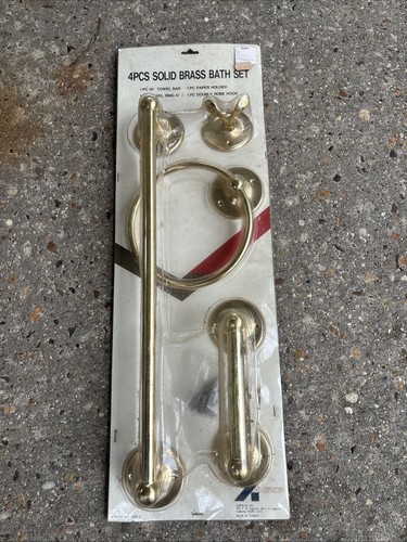 Amercep 4-teiliges Messing Badezimmer Hardware Set Handtuchhalter Bademantel Haken Taschentuch - Bild 1 von 10