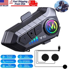 Motorcycle Helmet Headset Wireless FM Bluetooth 5.3 Headphone Speaker Hands-Free