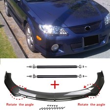 Carbon Fiber Style For Mazda Protege Front Bumper Lip Spoiler Splitterstrut Rod Carbon Fiber Style For Mazda Protege Front Bumper Lip Spoiler Splitterstrut Rod