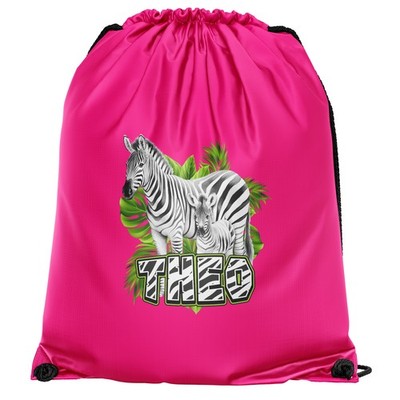 Personalisierter Zebra Kordelzugbeutel Kinder Safari Tier individuell Schulanfang Geschenk