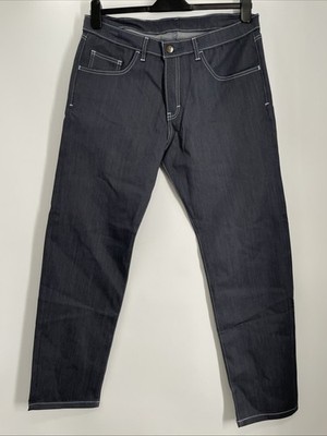 Blue Delta by Tom James Men's Custom Straight Leg Blue Stretch Pants ~36 x 30.5